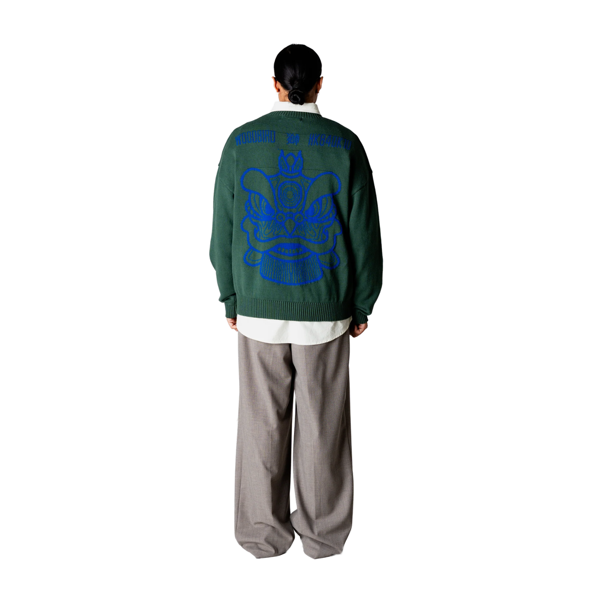 Woodbird Kurt Lion Crew Pine Green