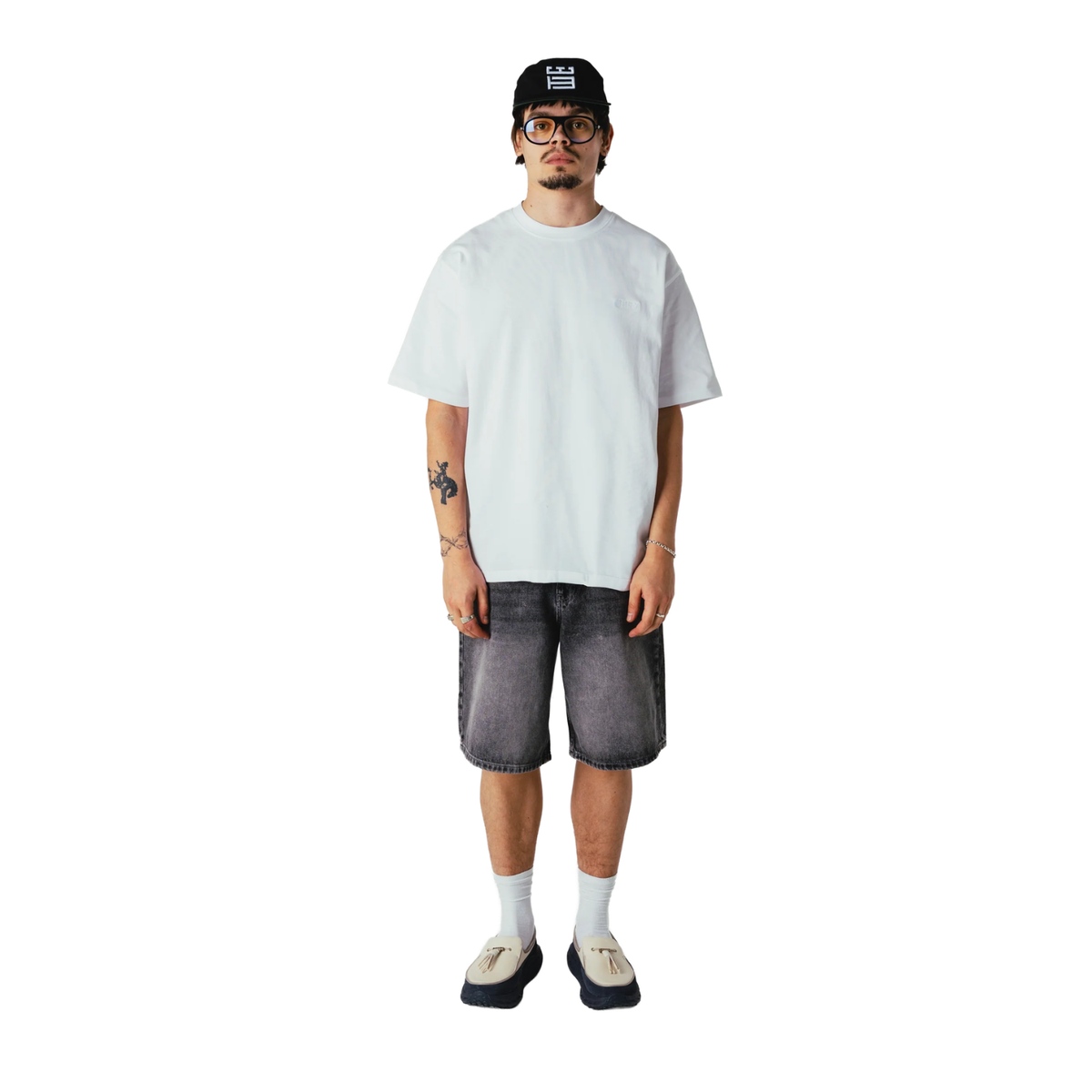 Woodbird Rami Grey Shorts Washed Grey