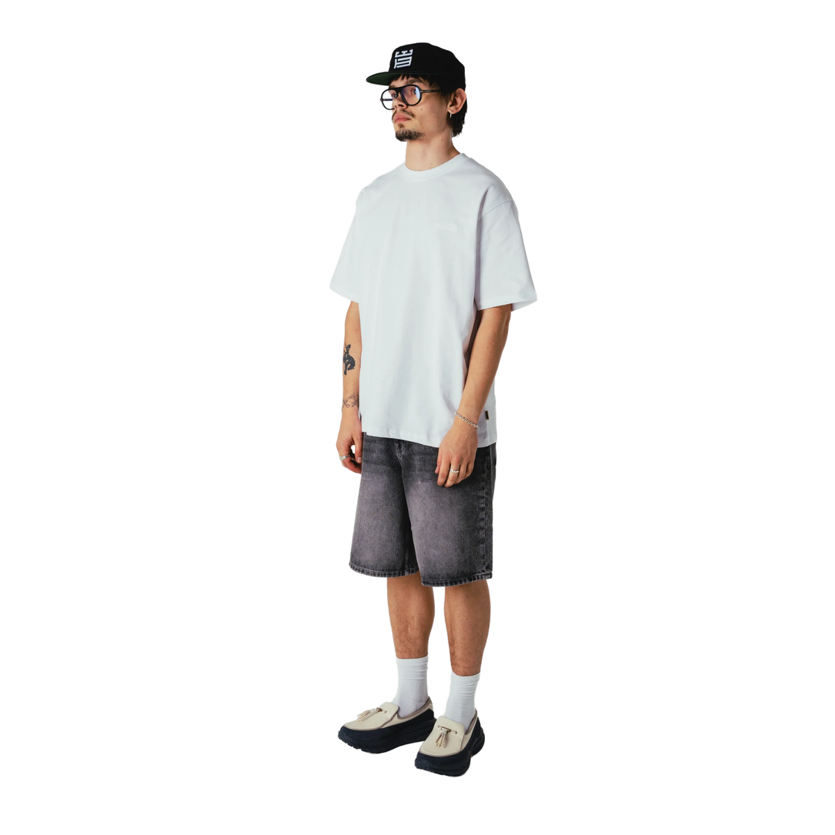 Woodbird Rami Grey Shorts Washed Grey