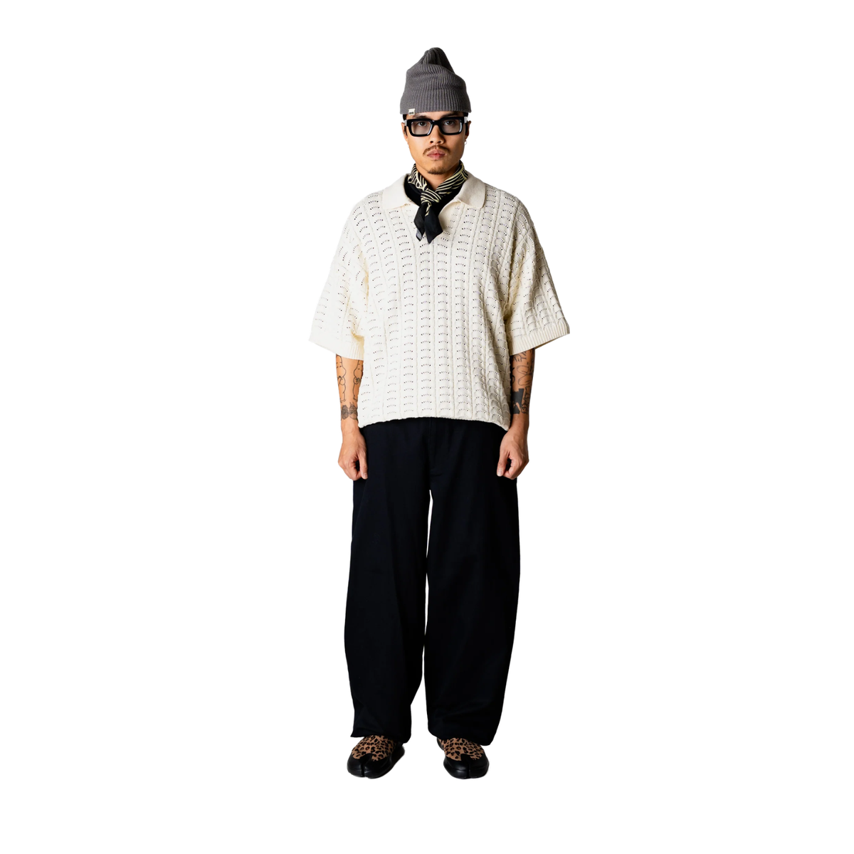 Woodbird Shimo Wave Polo Off-White 