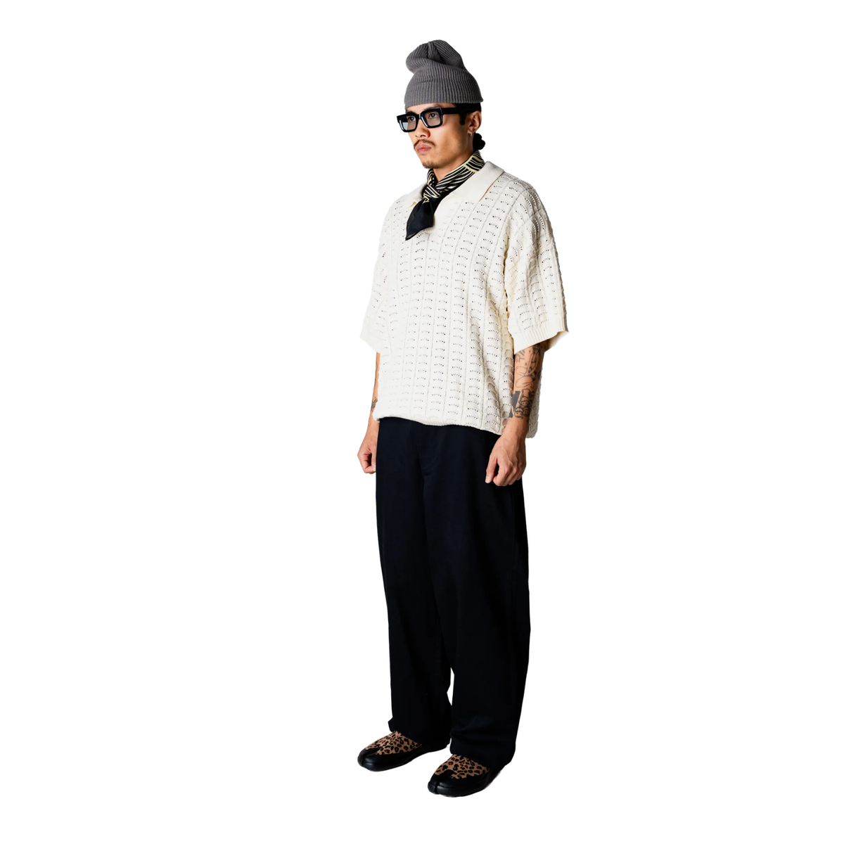 Woodbird Shimo Wave Polo Off-White 