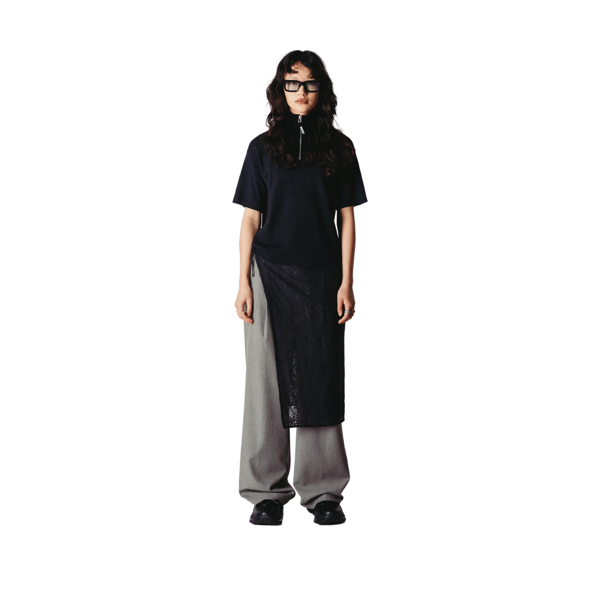 Woodbird W Kimchi SS 1/2 Zip Black