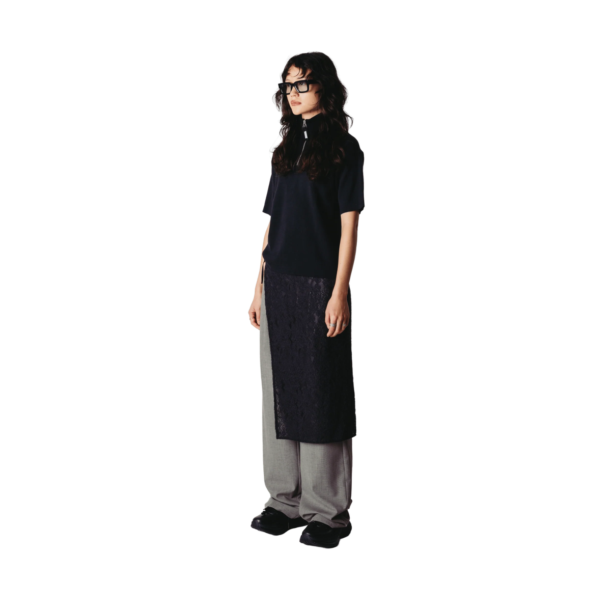 Woodbird W Kimchi SS 1/2 Zip Black