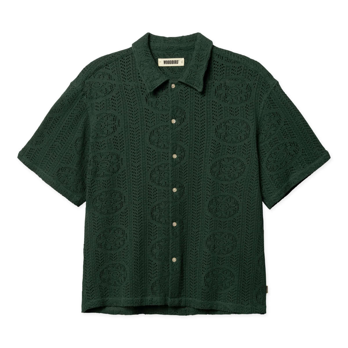 Woodbird Wang Knit Shirt Pine Green