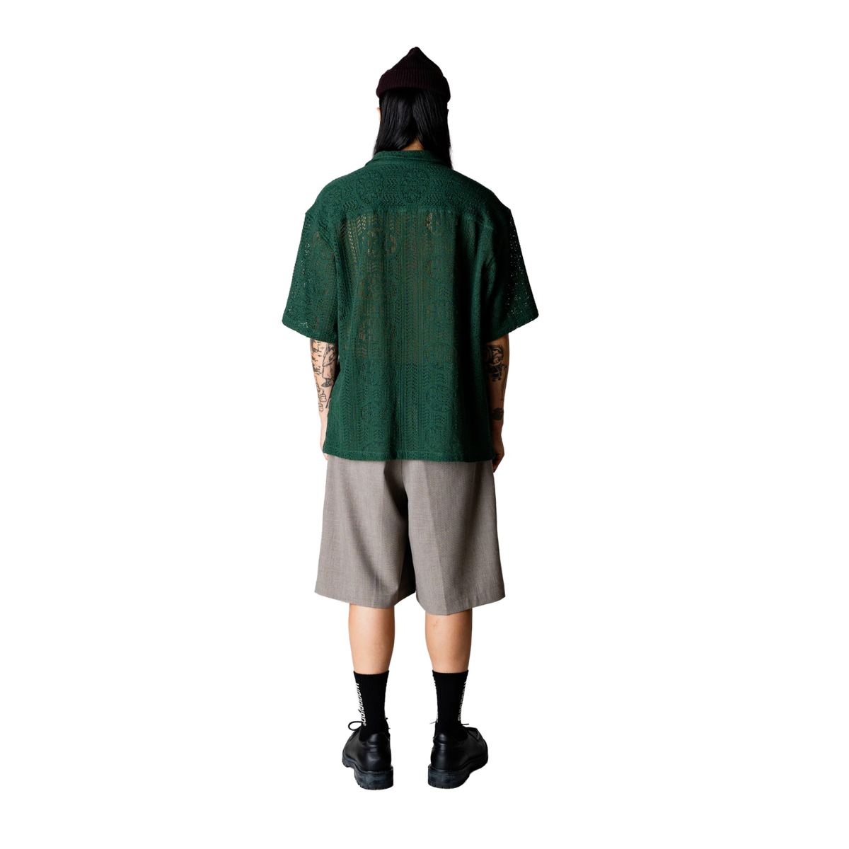 Woodbird Wang Knit Shirt Pine Green
