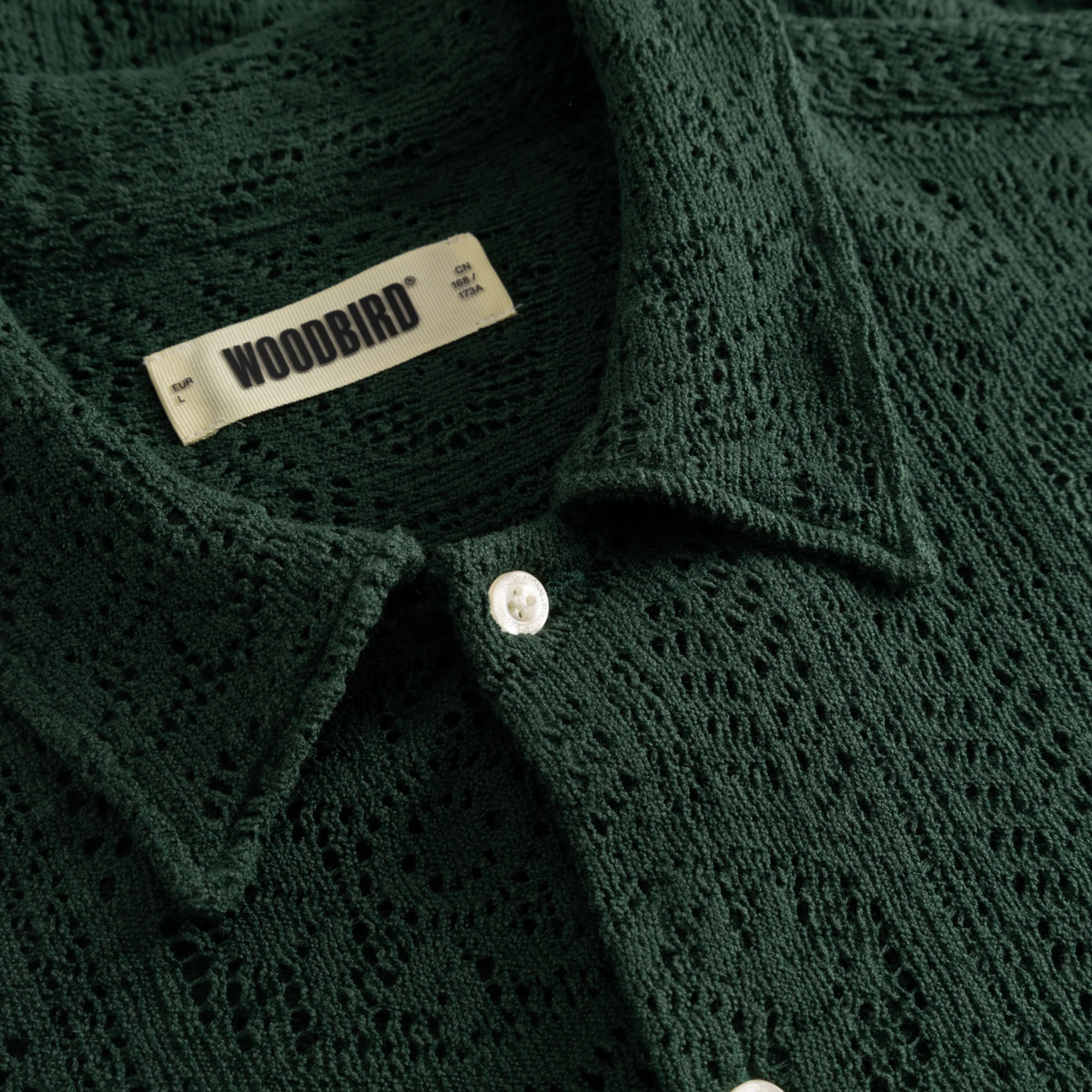 Woodbird Wang Knit Shirt Pine Green