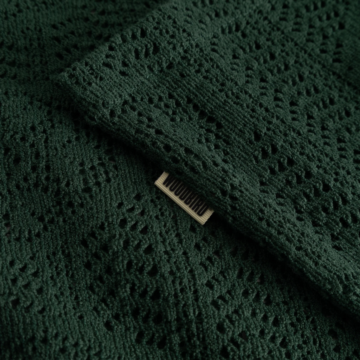 Woodbird Wang Knit Shirt Pine Green