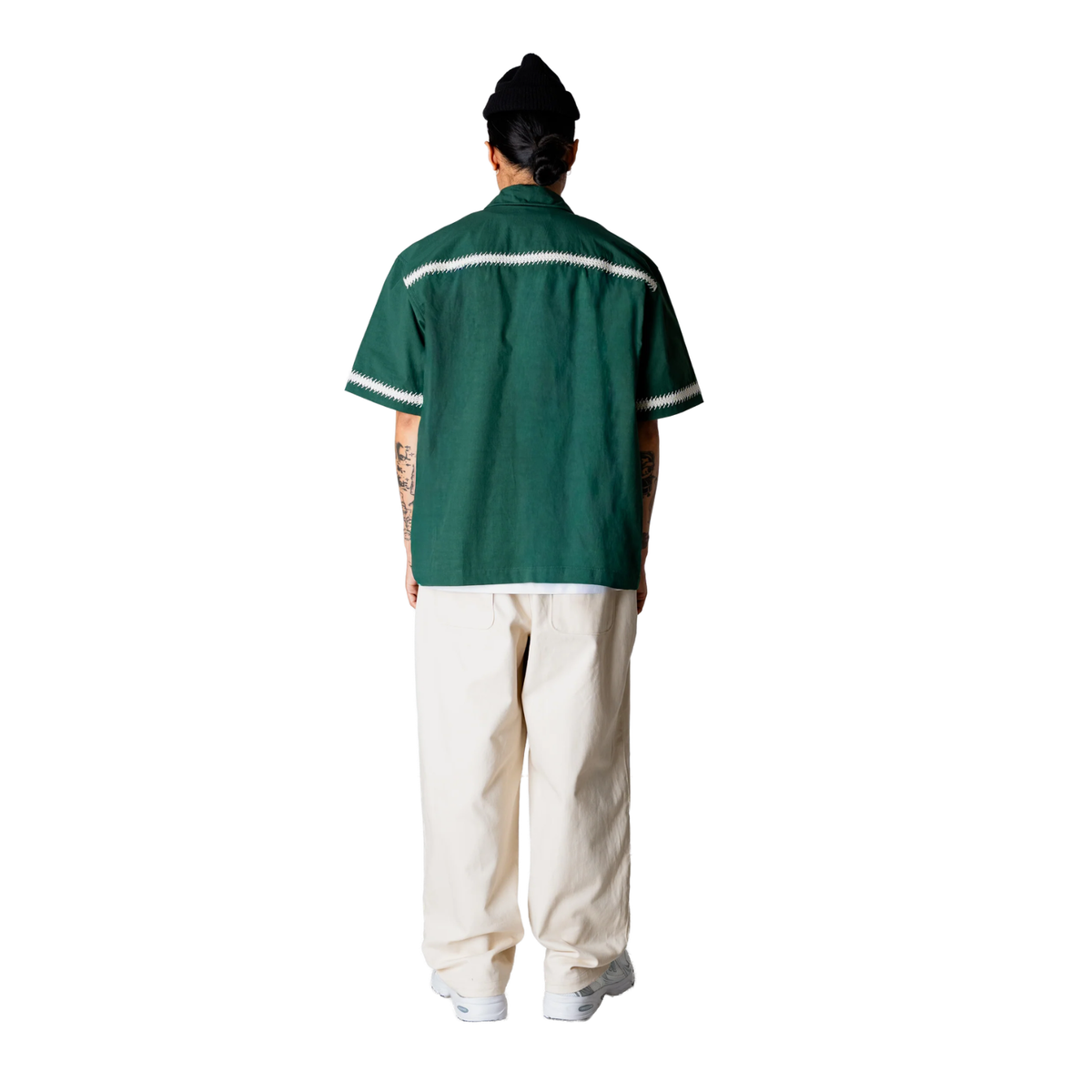 Woodbird Wang Line Shirt Pine Green 