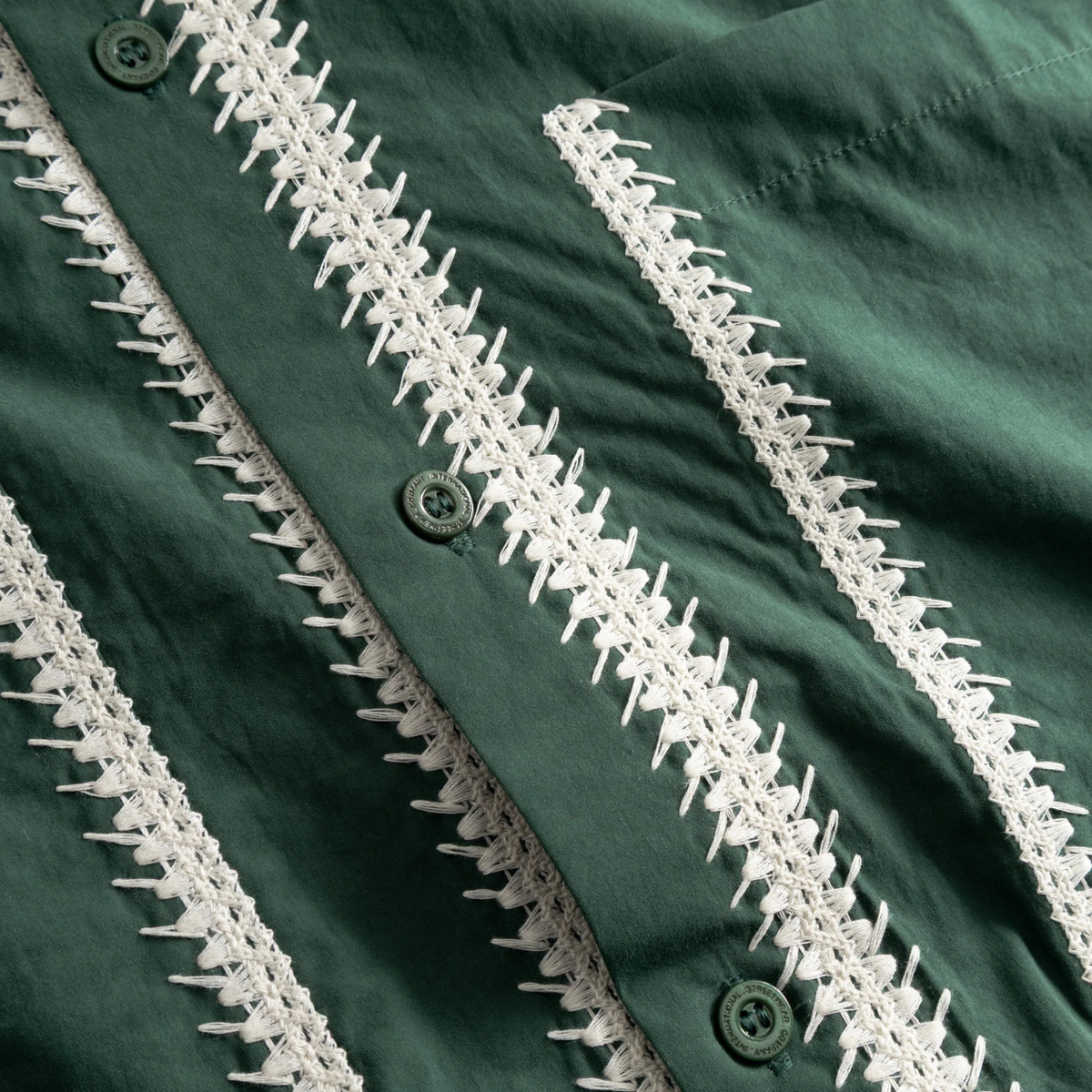 Woodbird Wang Line Shirt Pine Green 
