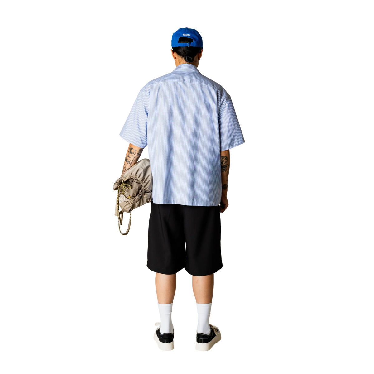 Woodbird Wang OX Flower Shirt Light Blue