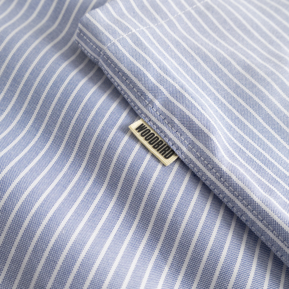 Woodbird Wang OX Flower Shirt Light Blue