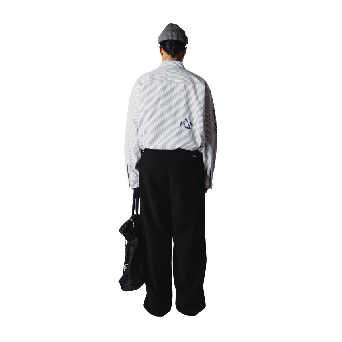 Woodbird Xing OX Writing Shirt White-Navy