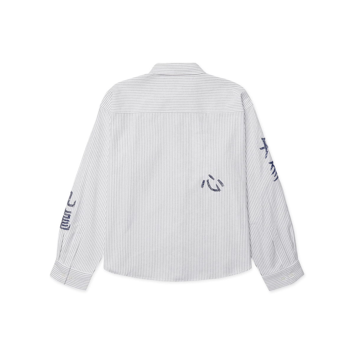 Woodbird Xing OX Writing Shirt White-Navy