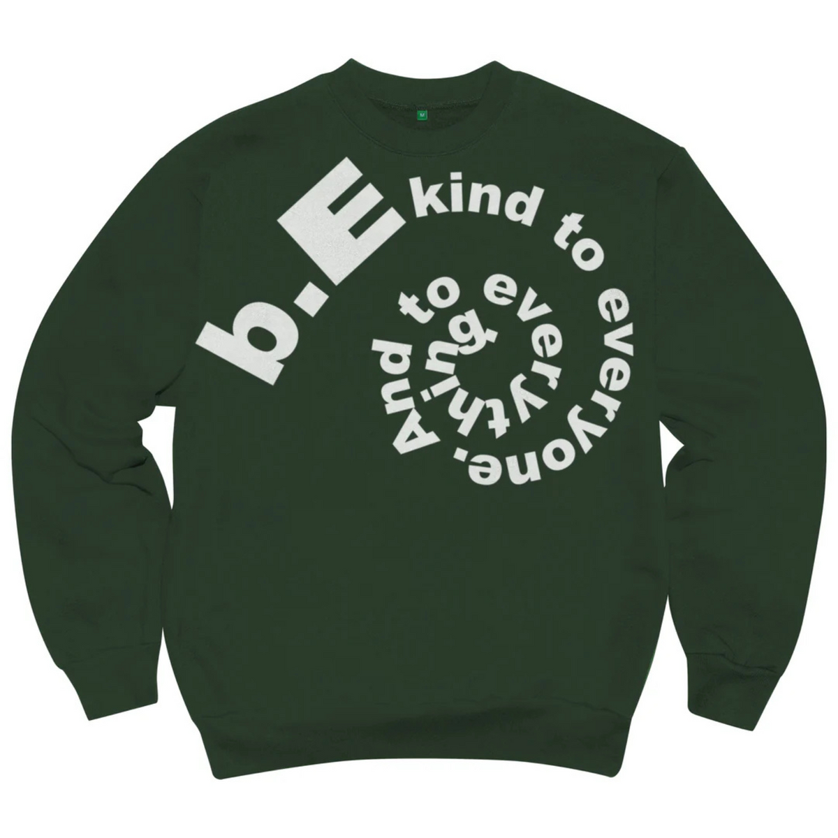 b.EAUTIFUL b.E Kind Swirl Crewneck Sweatshirt Green