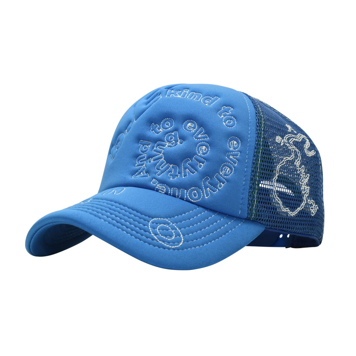 b.Eautiful B.I Foam Trucker Hat Beach Blue 