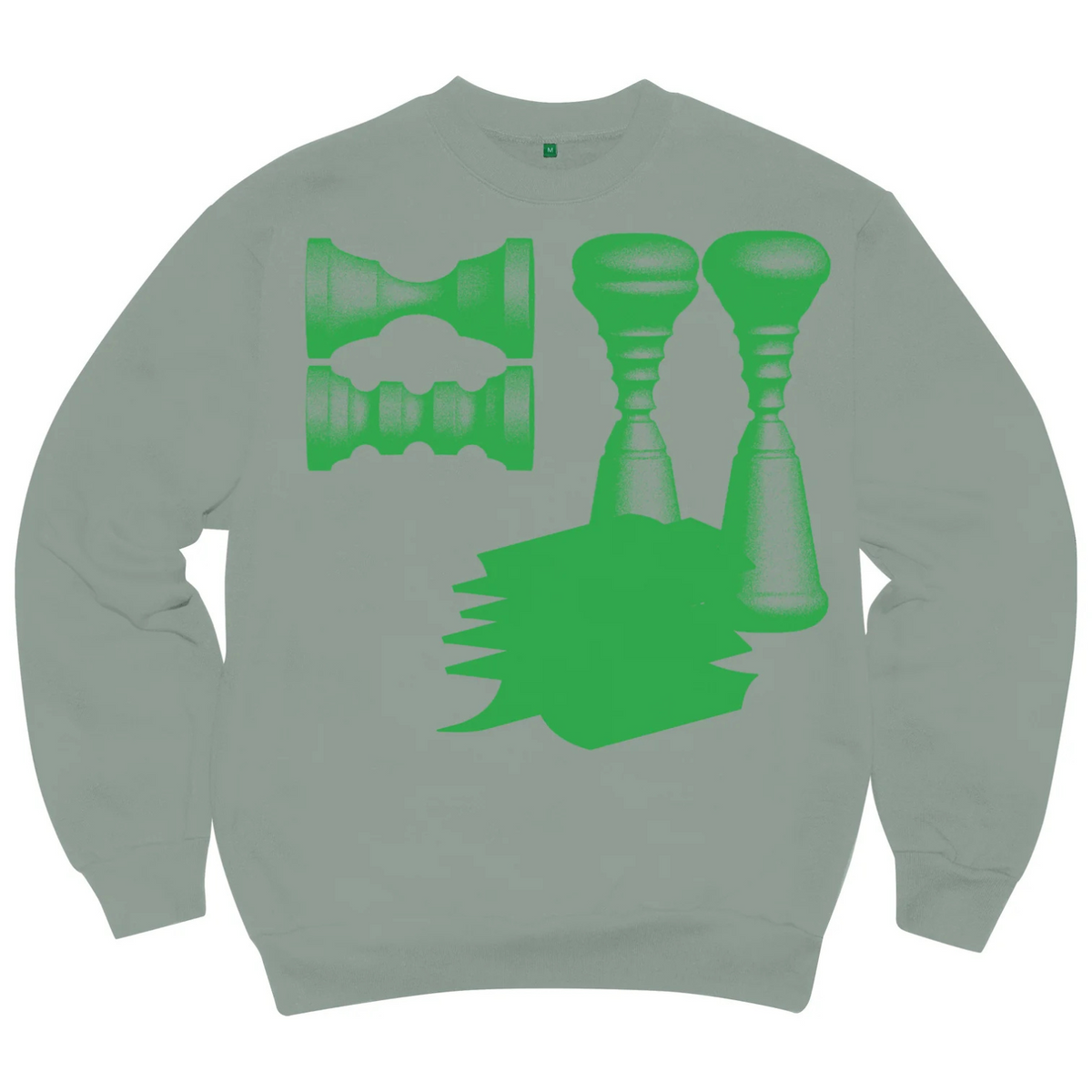 b.Eautiful x Kenichi Kuromaru Shadow Crewneck Sweatshirt Sage