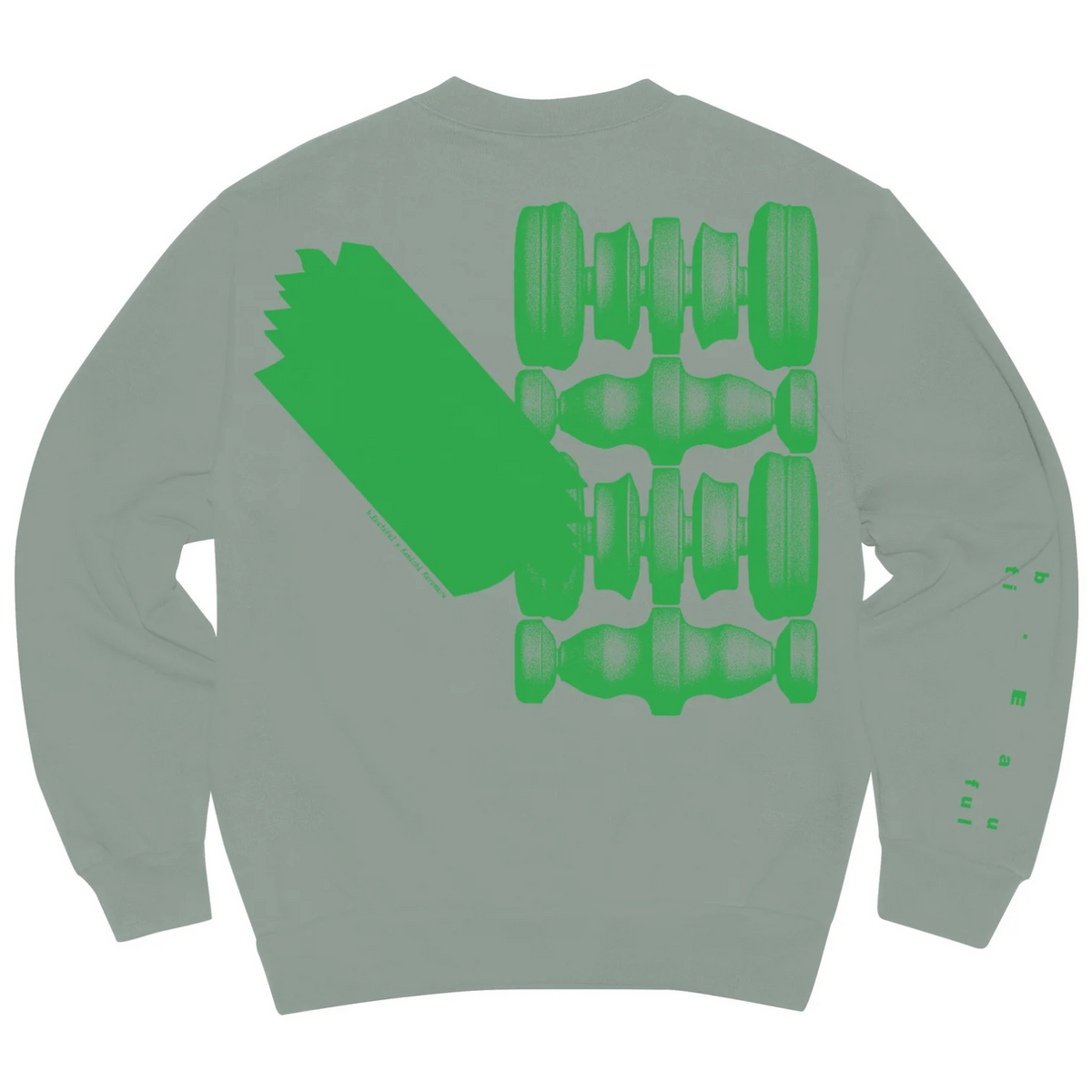 b.Eautiful x Kenichi Kuromaru Shadow Crewneck Sweatshirt Sage