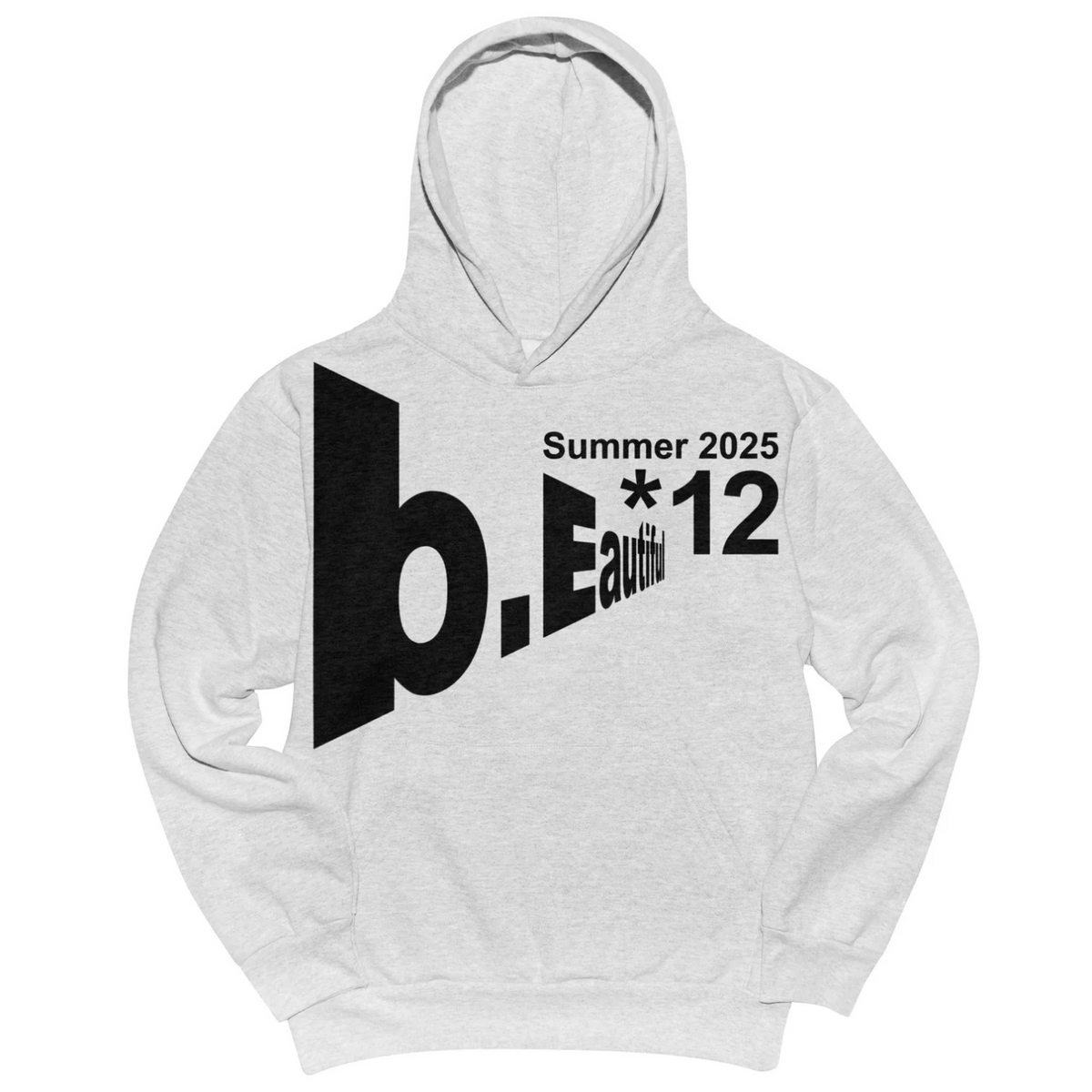 b.eautiful LOGO*12 Hoodie Heather Grey 