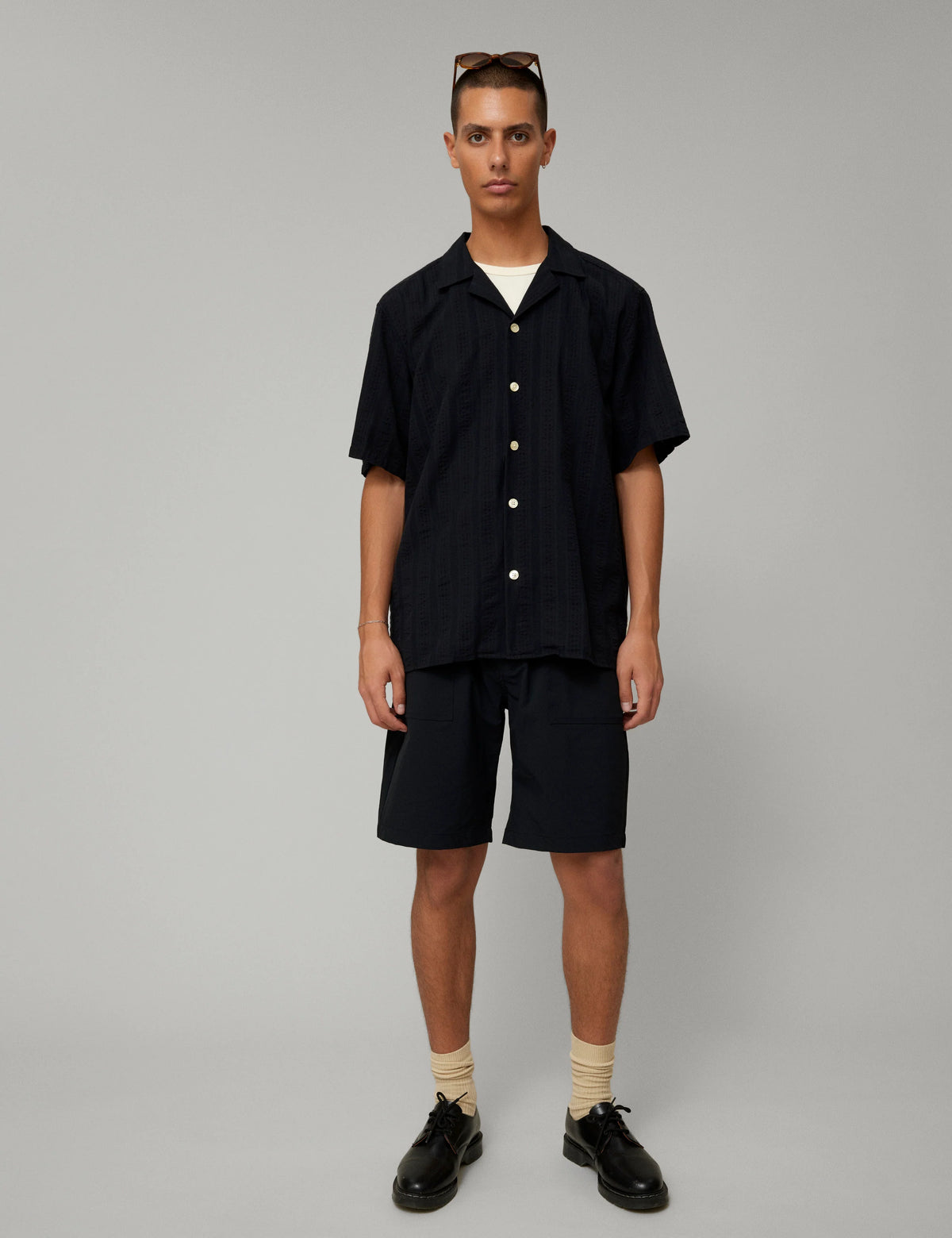 Forét Clay Twill Shorts Black