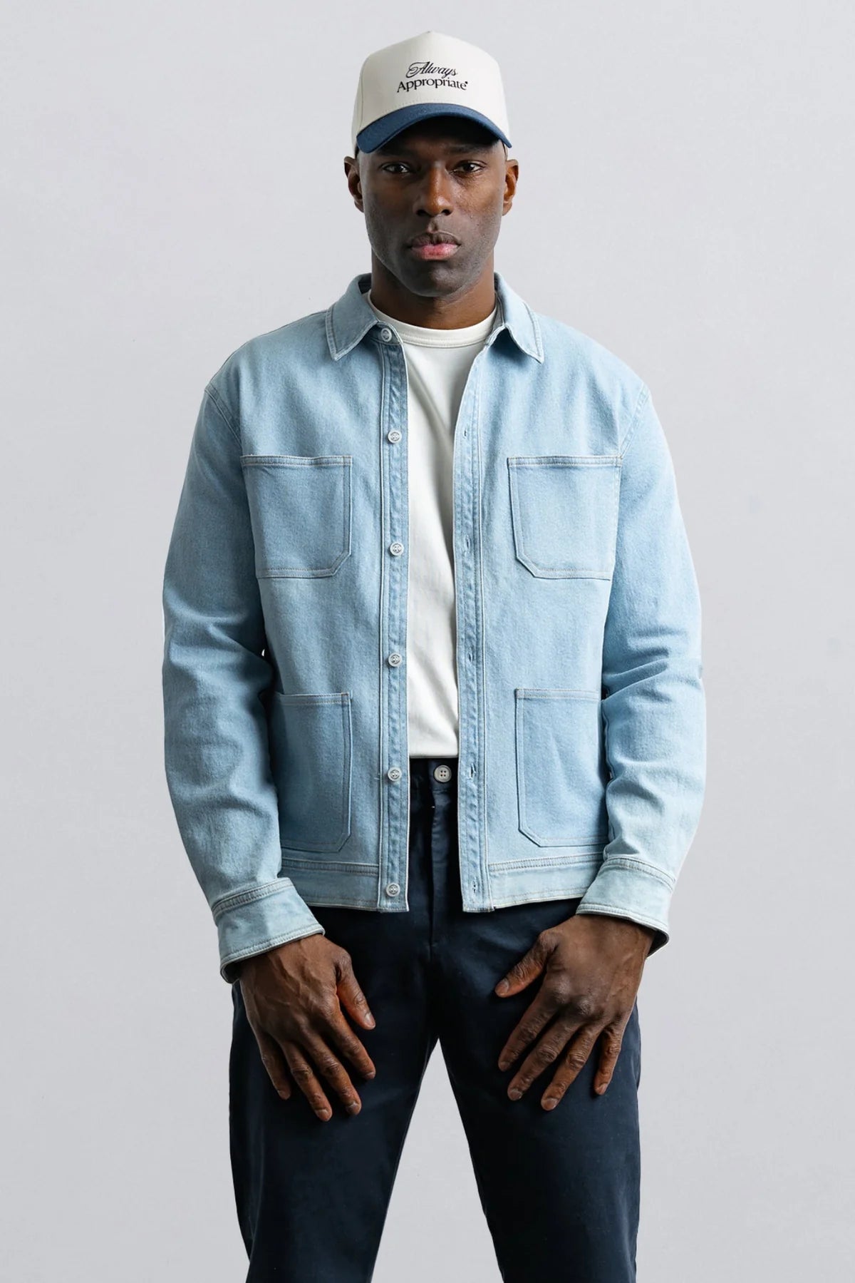 Champlain Denim Field Overshirt Light Denim