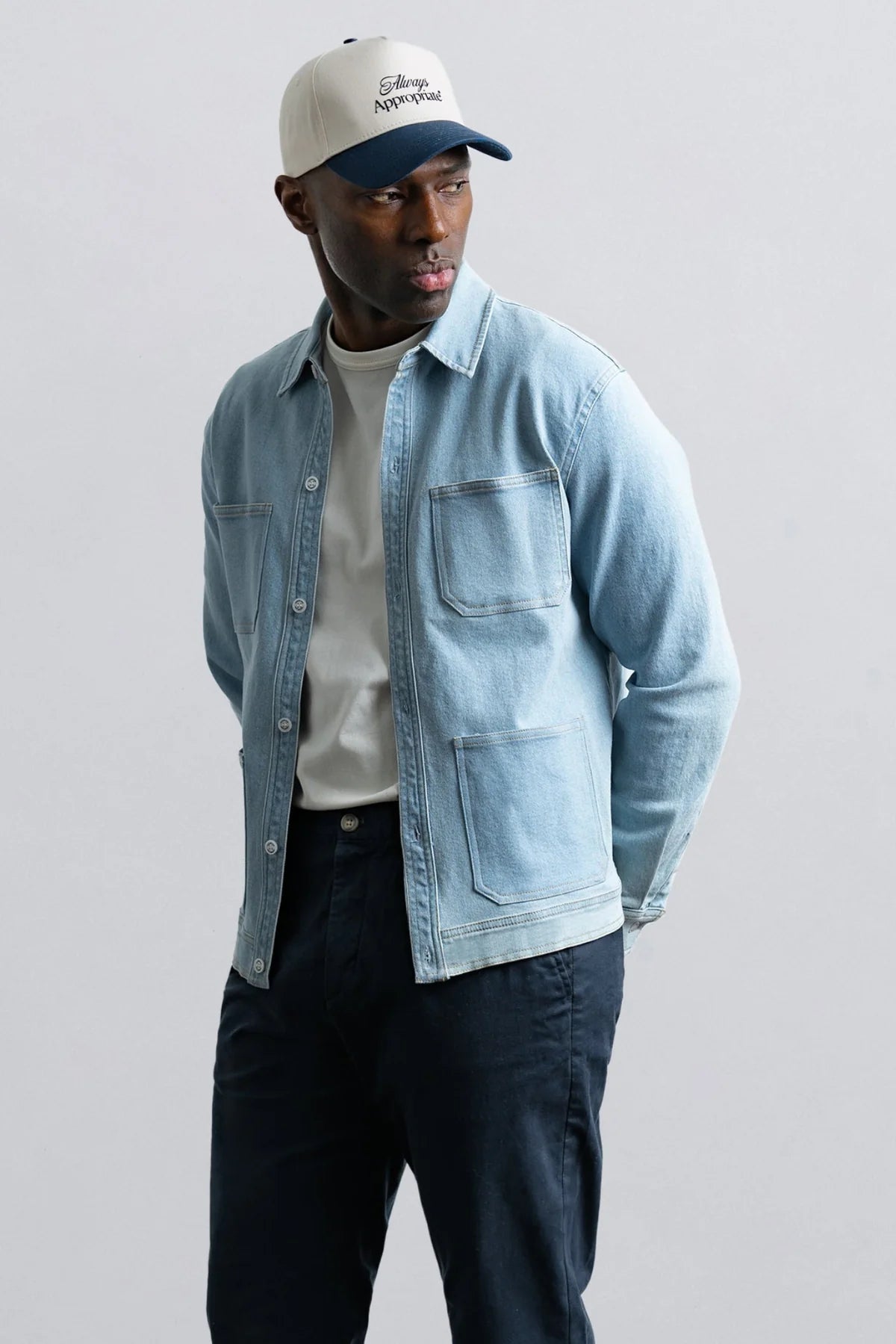 Champlain Denim Field Overshirt Light Denim