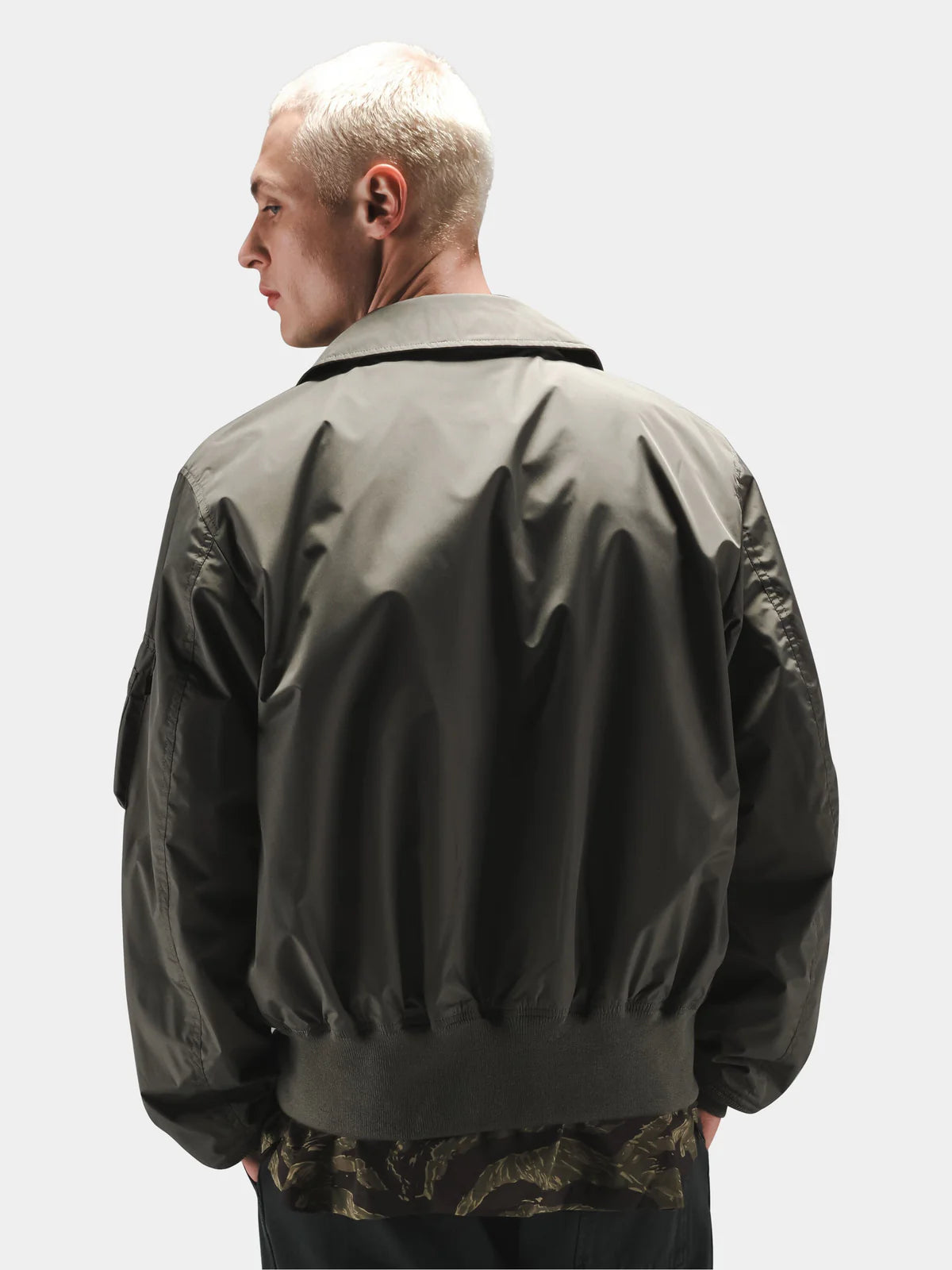 Alpha Industries CWU 36/P Relaxed Patched Flight Jacket Field Gray