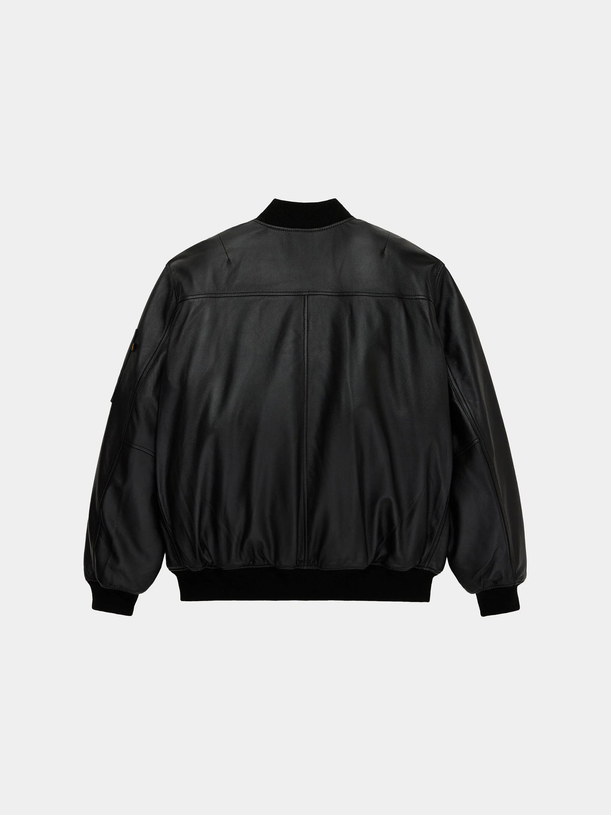 Alpha Industries Leather MA-1 Flight Jacket Black