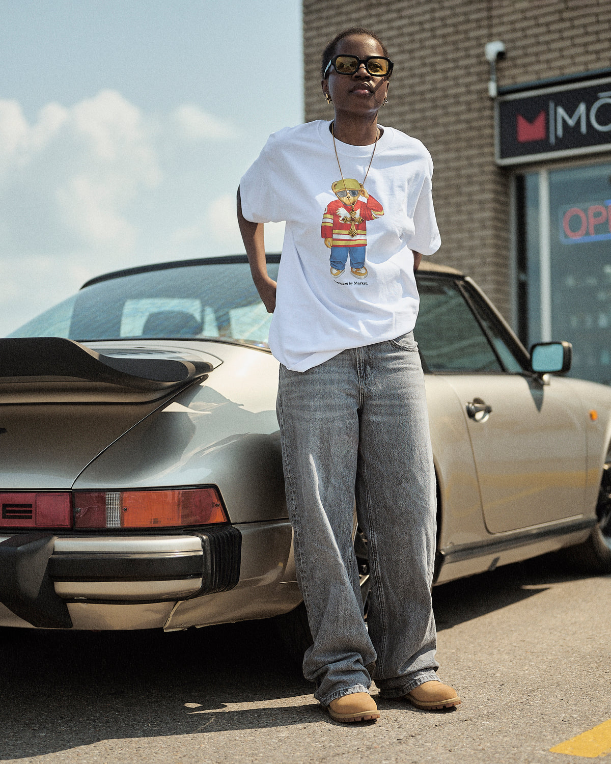 Market Studios X Momentum Bear T-Shirt White