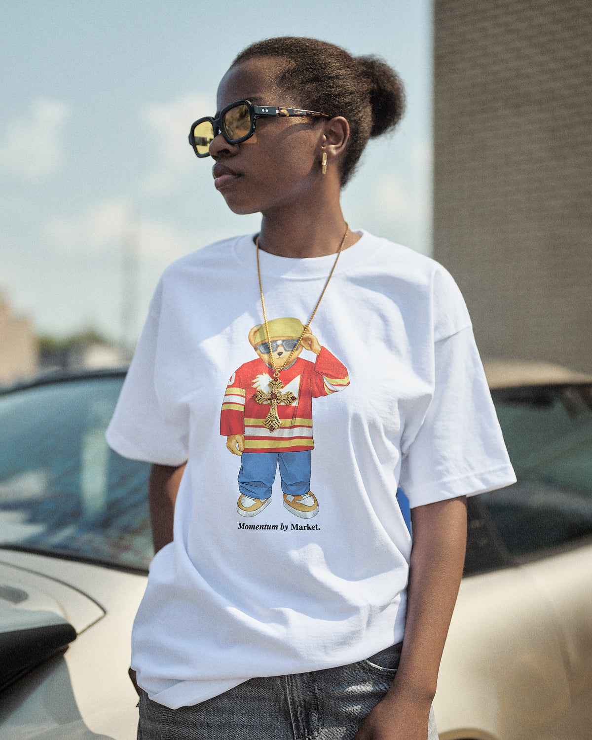 Market Studios X Momentum Bear T-Shirt White