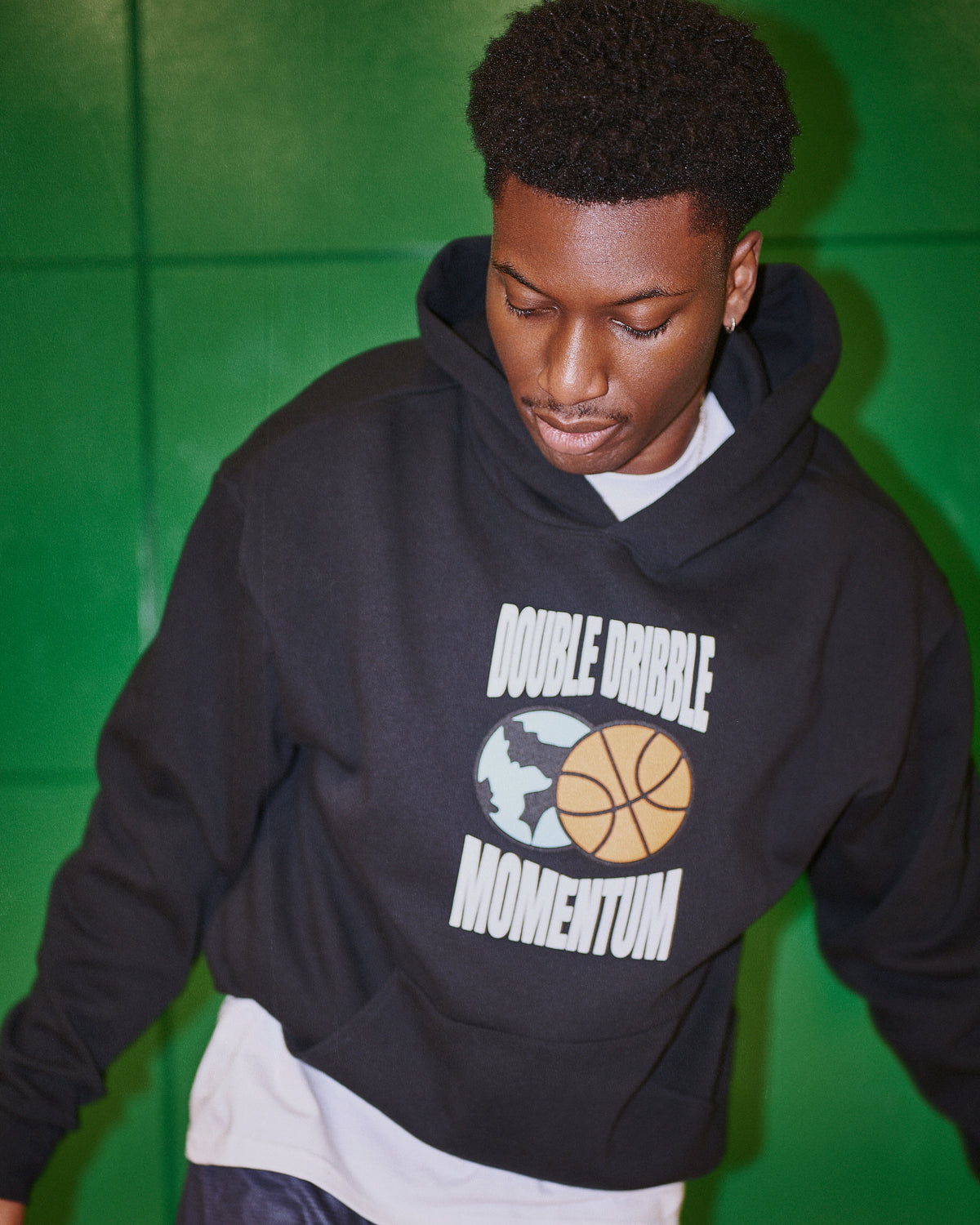 Double Dribble X Momentum Basketball Hoodie Black