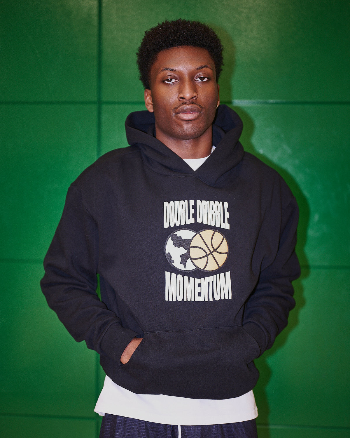 Double Dribble X Momentum Basketball Hoodie Black