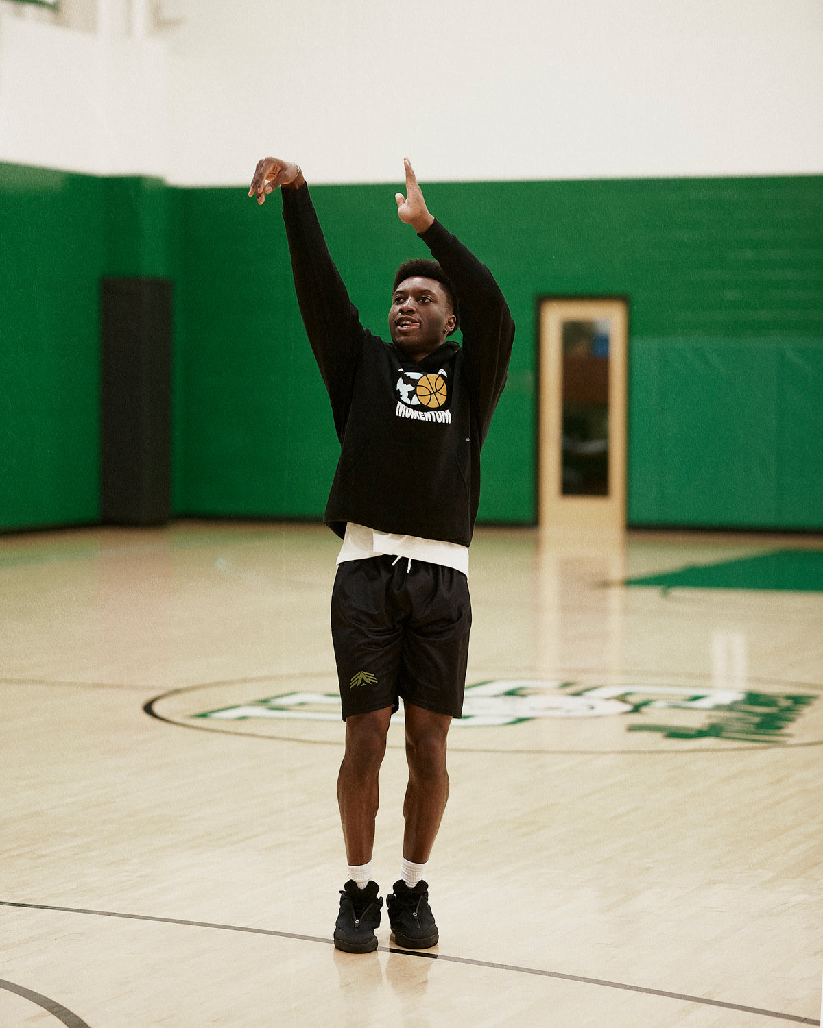 Double Dribble X Momentum Basketball Hoodie Black