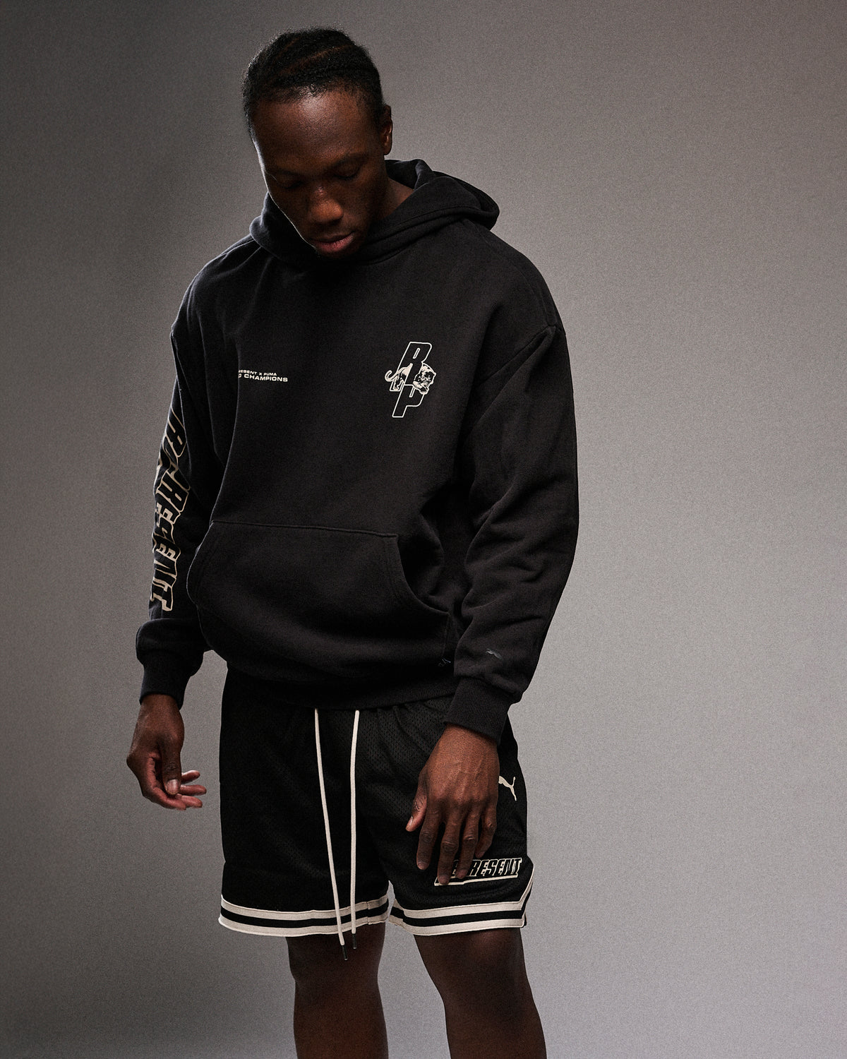 PUMA X Represent LS Hoodie Puma Black