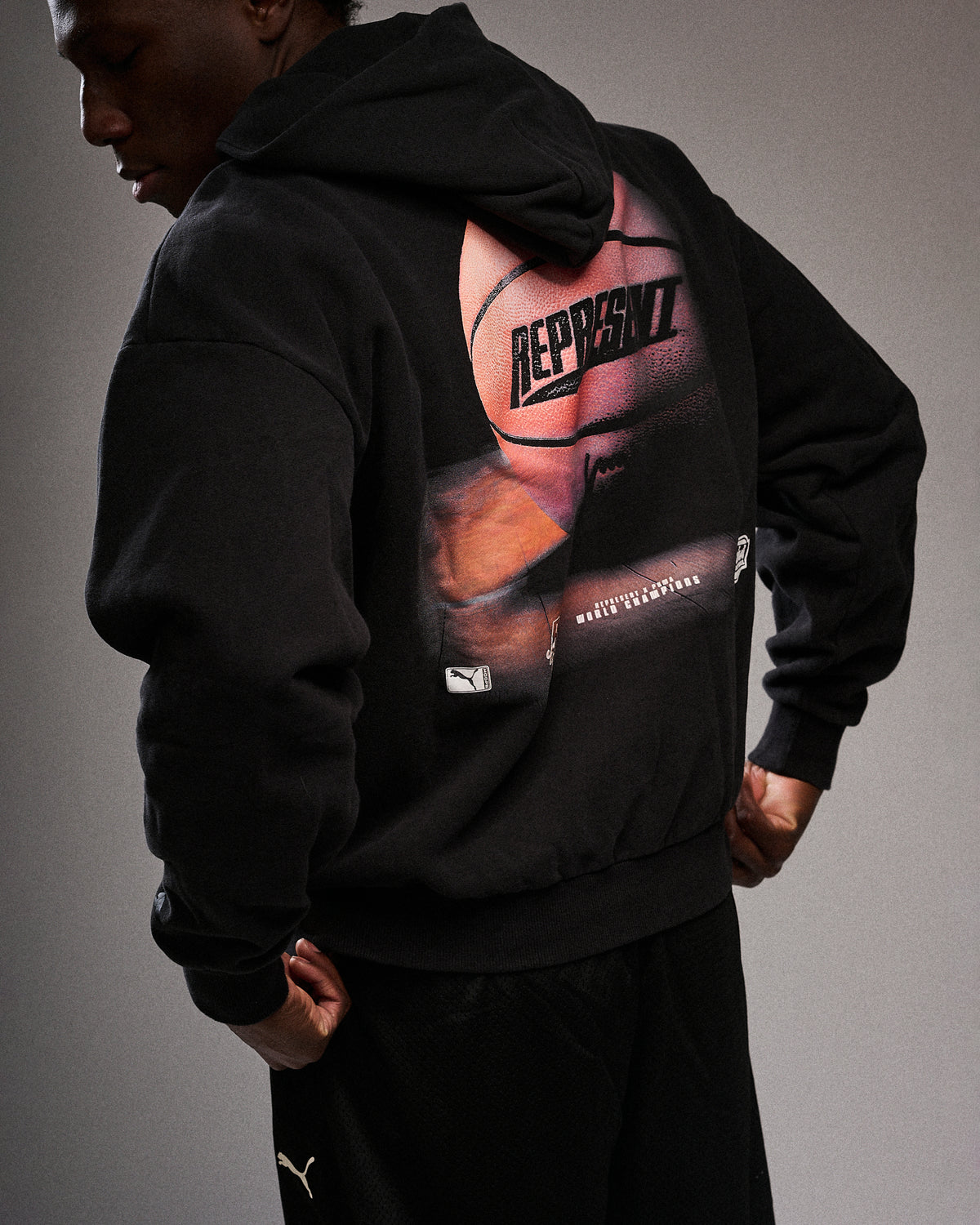 PUMA X Represent LS Hoodie Puma Black