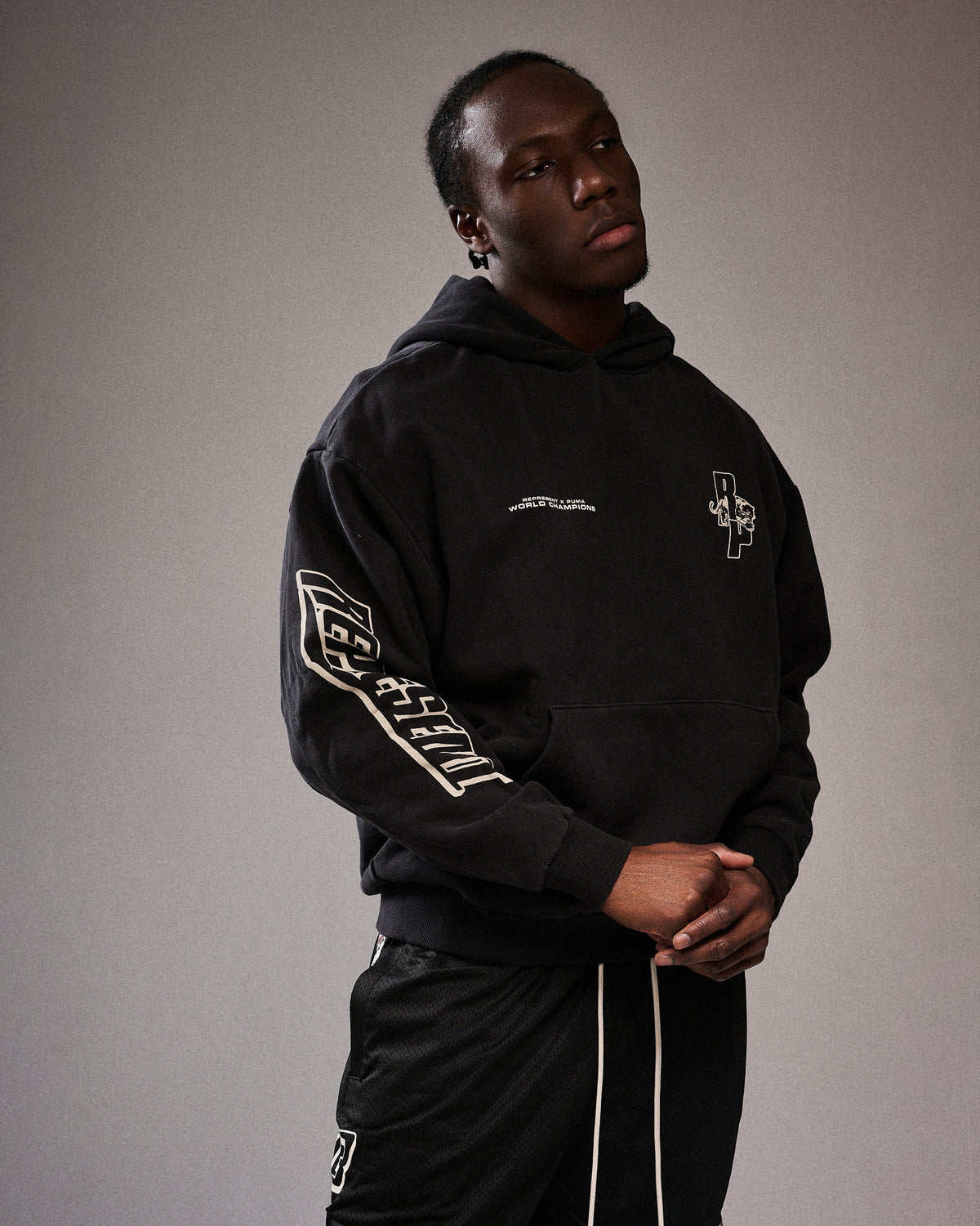 PUMA X Represent LS Hoodie Puma Black
