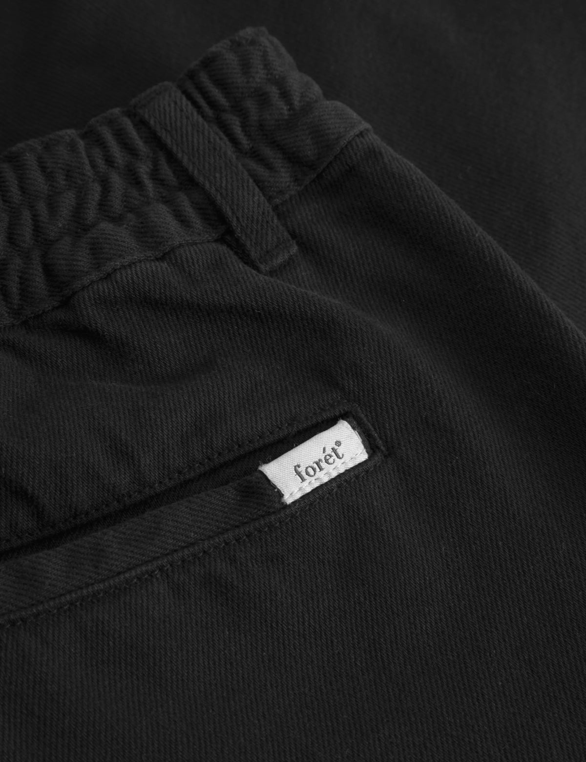 Forét Clay Twill Shorts Black