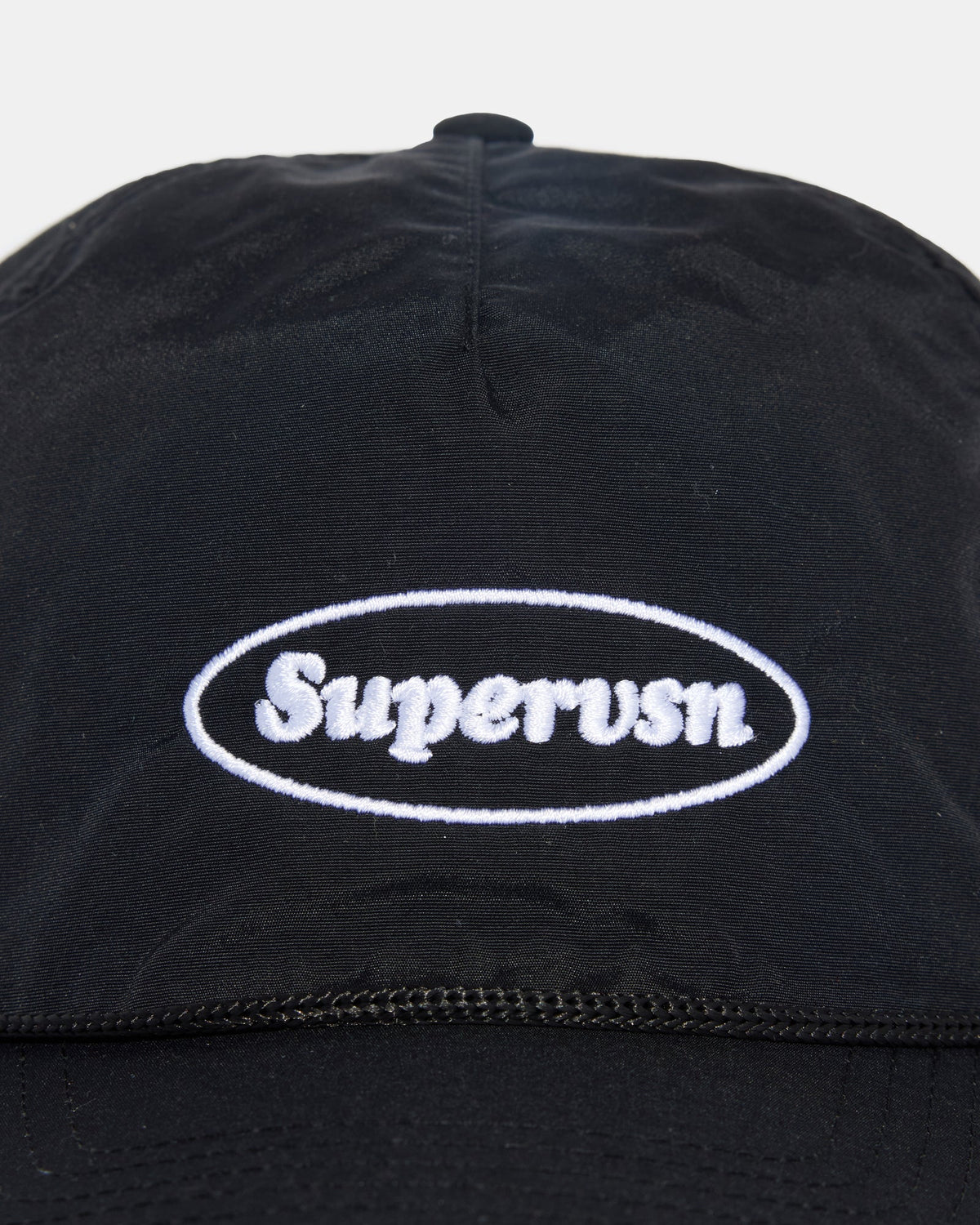SUPERVSN Oval Stamp Logo Camp Hat Black