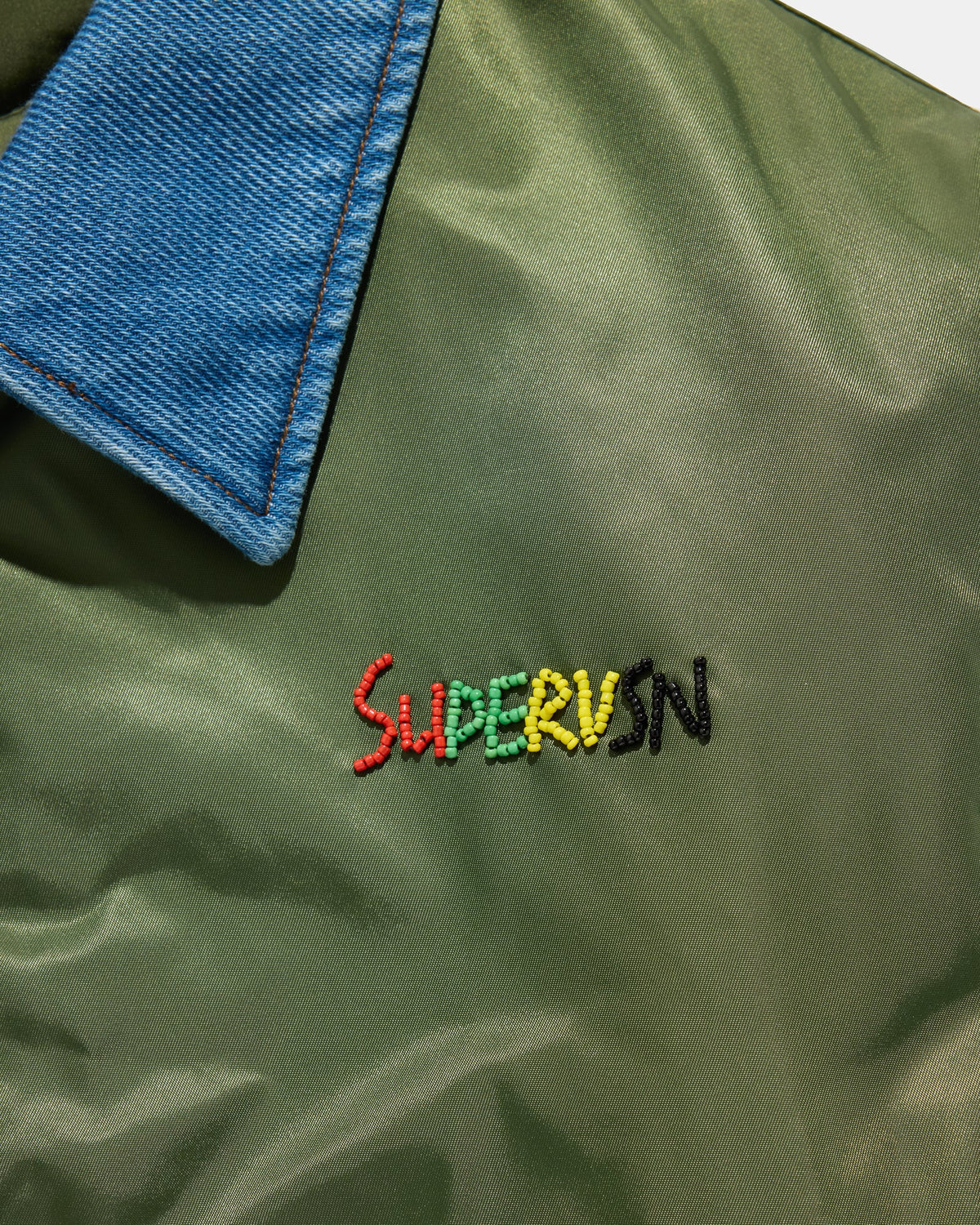 SUPERVSN Contrast Flight Jacket Olive