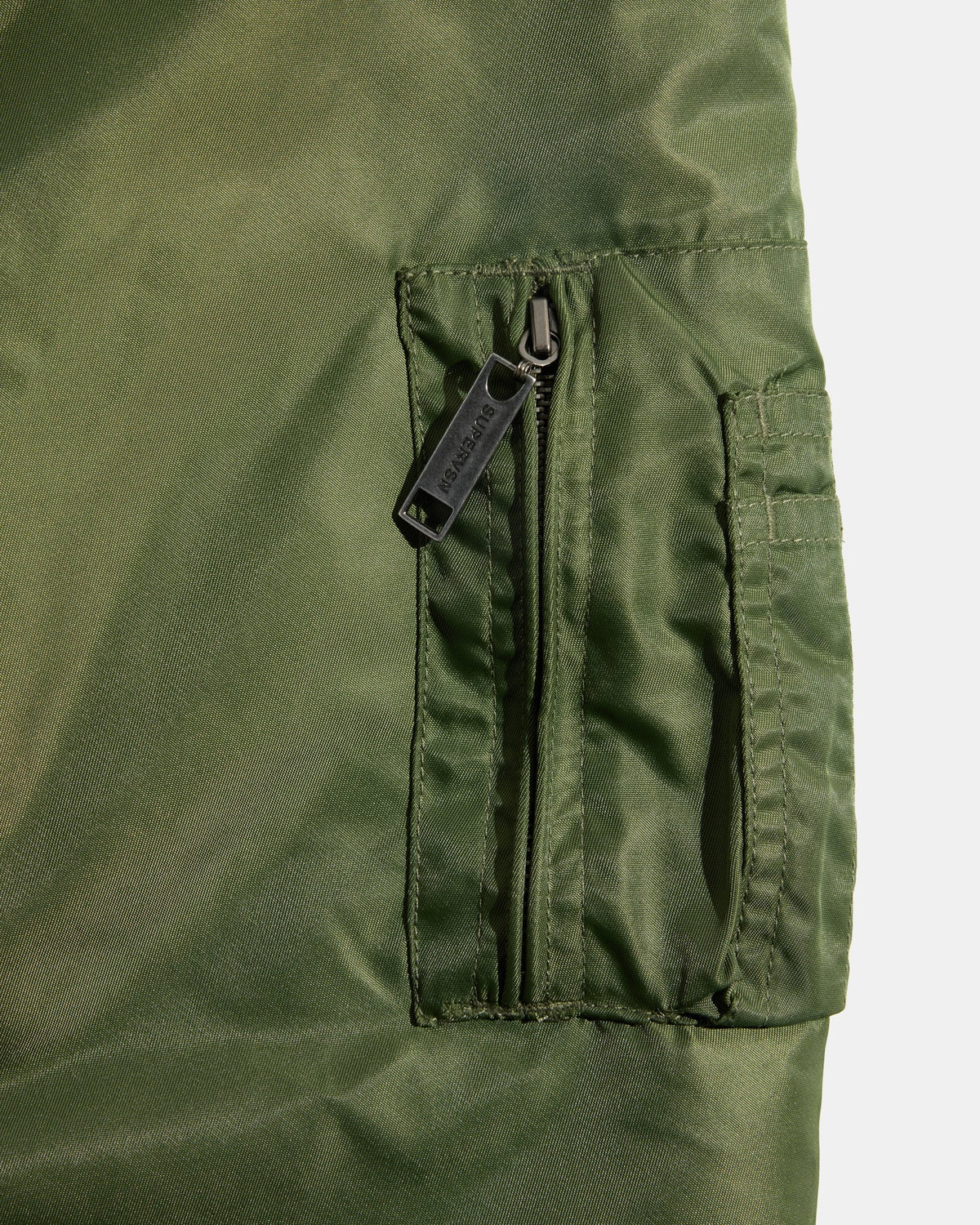 SUPERVSN Contrast Flight Jacket Olive