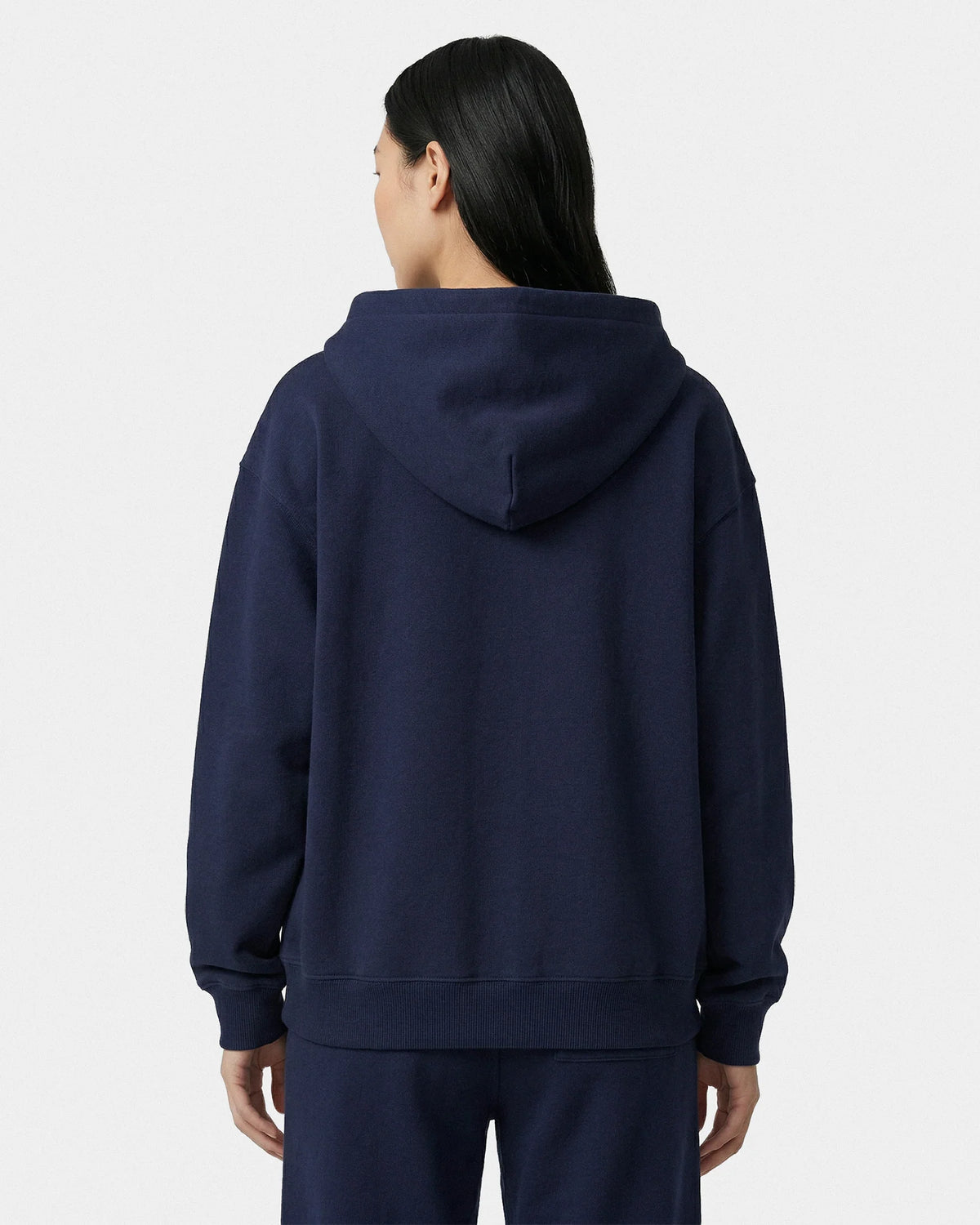 Sporty & Rich W Vendome LA Embroidered Zip Hoodies Dark Navy White