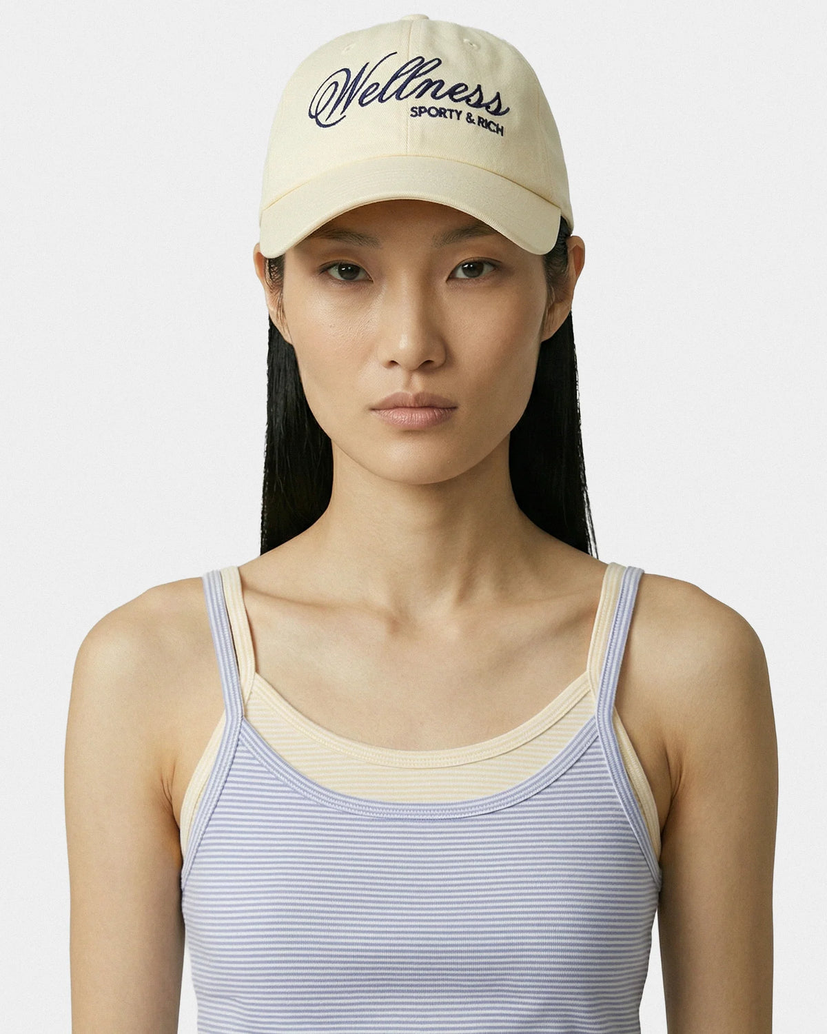 Sporty & Rich Avenue Hat Almond/Dark Navy