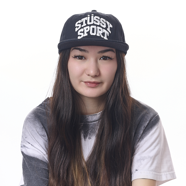 md stussy sport cap black