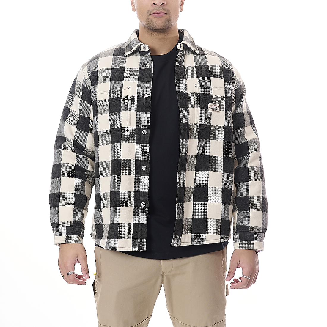 Stussy Buffalo Plaid Shirt - Bone I Momentum - Momentum Clothing