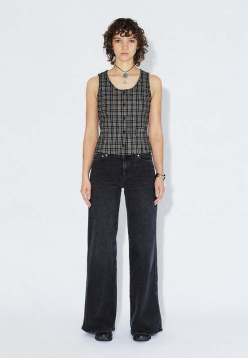 Dr.Denim W Zola Top Black Summer Check