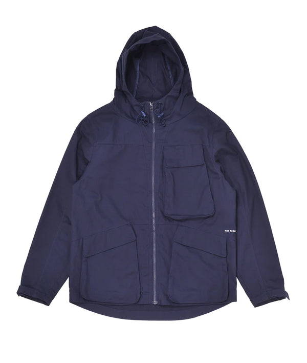 BIG POCKET HOODED JACKET - NAVY I POP TRADING