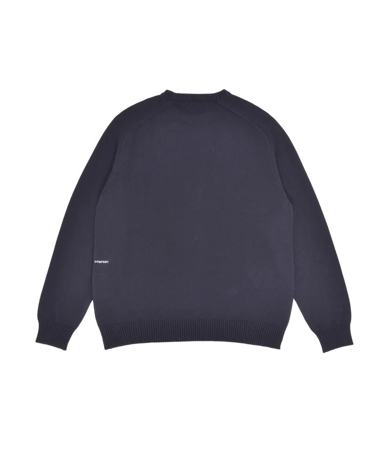 ARCH KNITTED CREWNECK - ANTHRACITE / RASPBERRY I POP TRADING