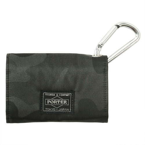 BILL WOODLAND CAMO KEY CASE PORTER - BLACK