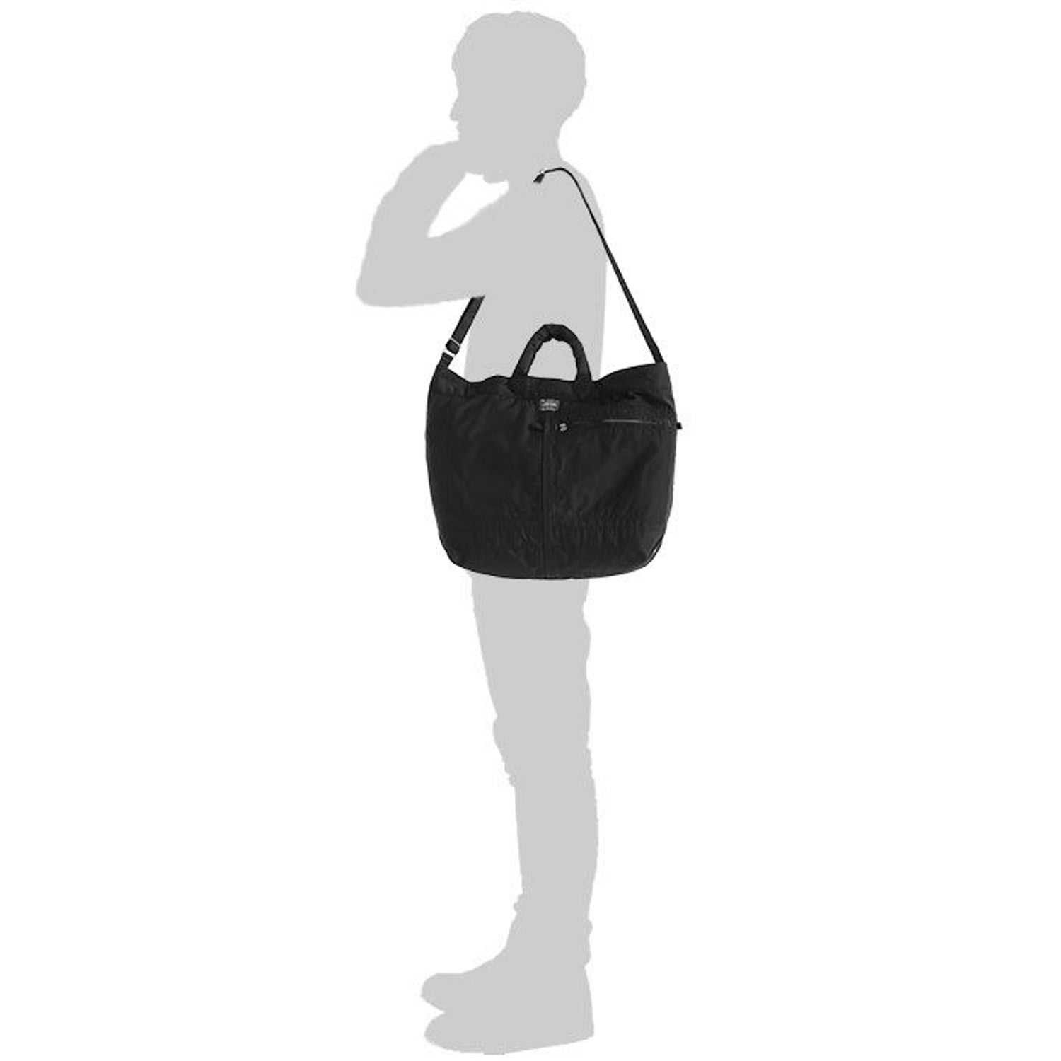 MILE 2WAY TOTE BAG (S) - BLACK I PORTER YOSHIDA - Momentum Clothing