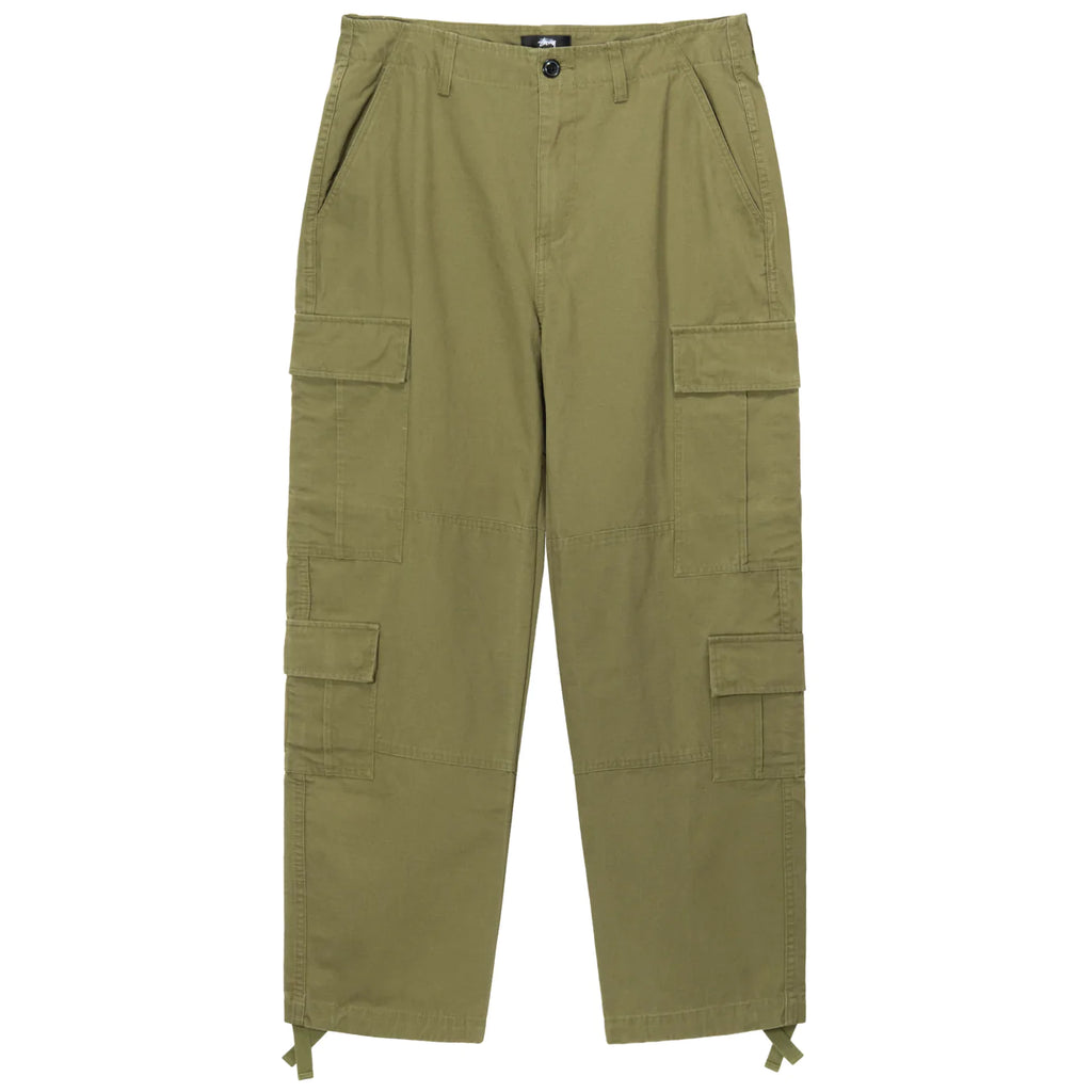 Olive Ripstop Cotton Long Cargo Pants Size 28-38 for Men