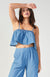 MINK PINK W'S SHIRTS KEEP IT CASUAL FRILL TOP